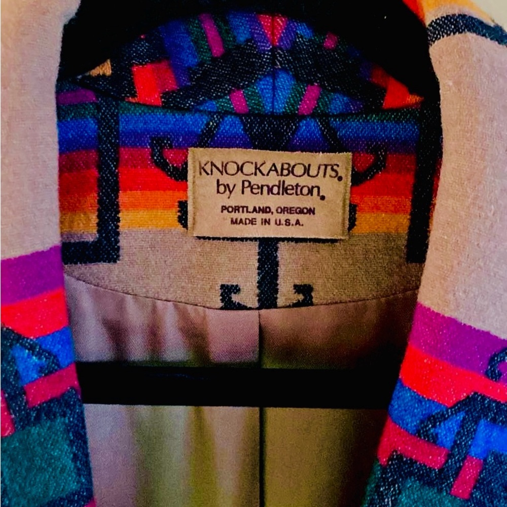 Pendleton Beige And Multicolor Patterned Blazer - image 2